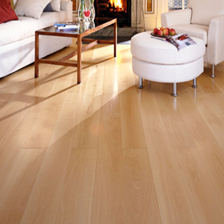 Beech flooring in the living room