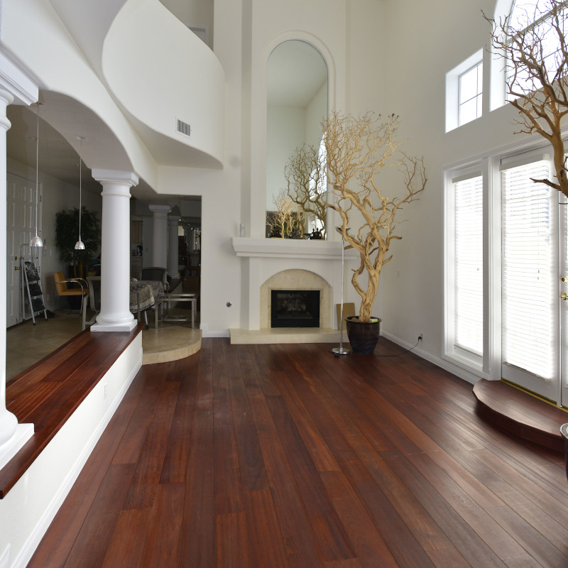 Jatoba wood flooring hall