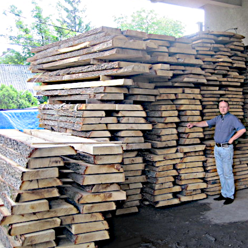 Thick oak for engineered flooring