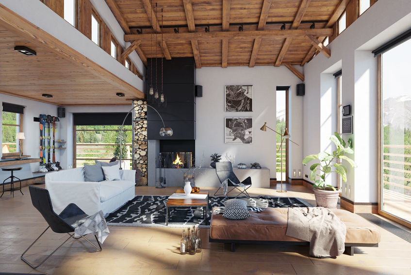 Wooden ceiling panels